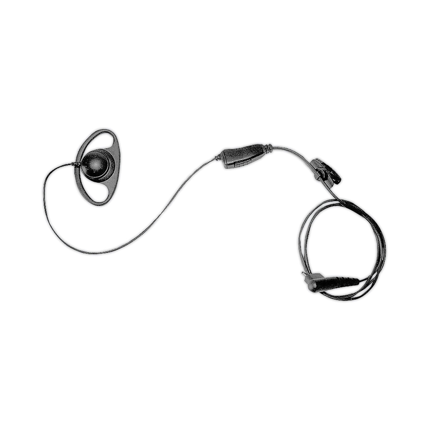 Motorola D-Style Earpiece with In-Line Microphone and Push-To-Talk, Black (HKLN4599)