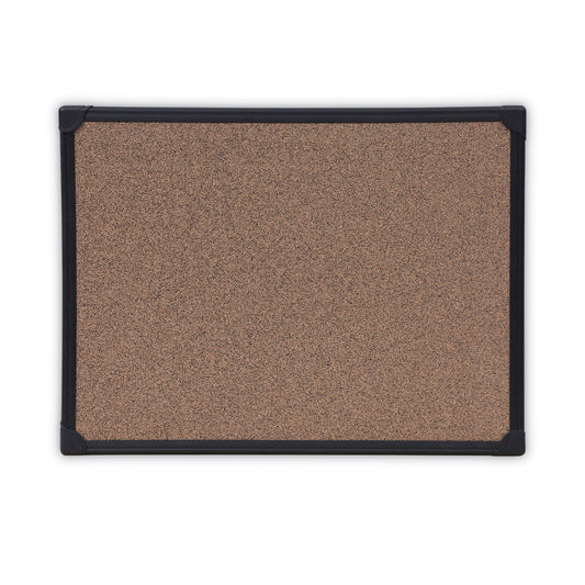 Universal Tech Cork Board, 24 x 18, Brown Surface, Black Aluminum Frame (43021)