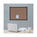 Universal Tech Cork Board, 24 x 18, Brown Surface, Black Aluminum Frame (43021)