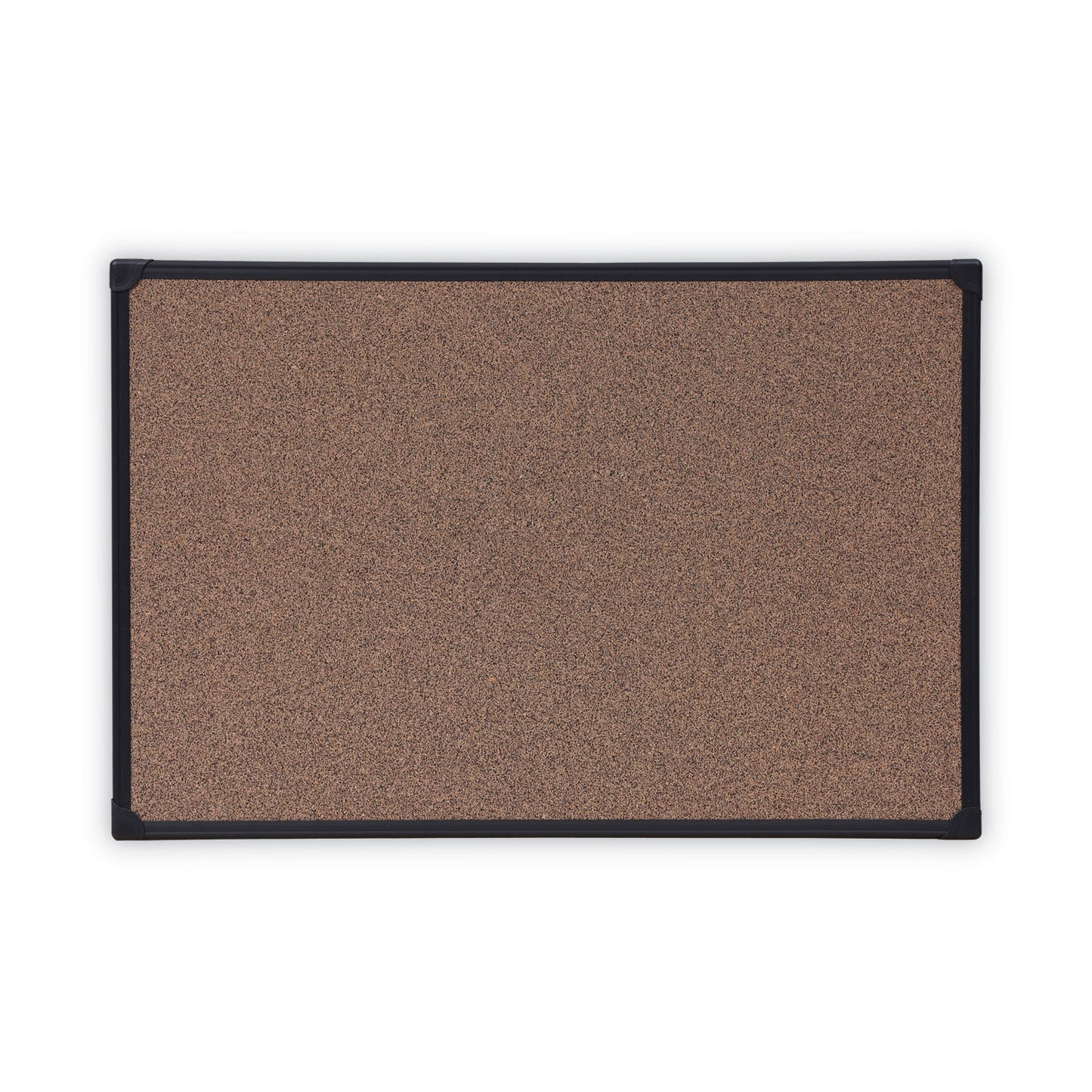 Universal Tech Cork Board, 36 x 24, Brown Surface, Black Plastic Frame (43022)