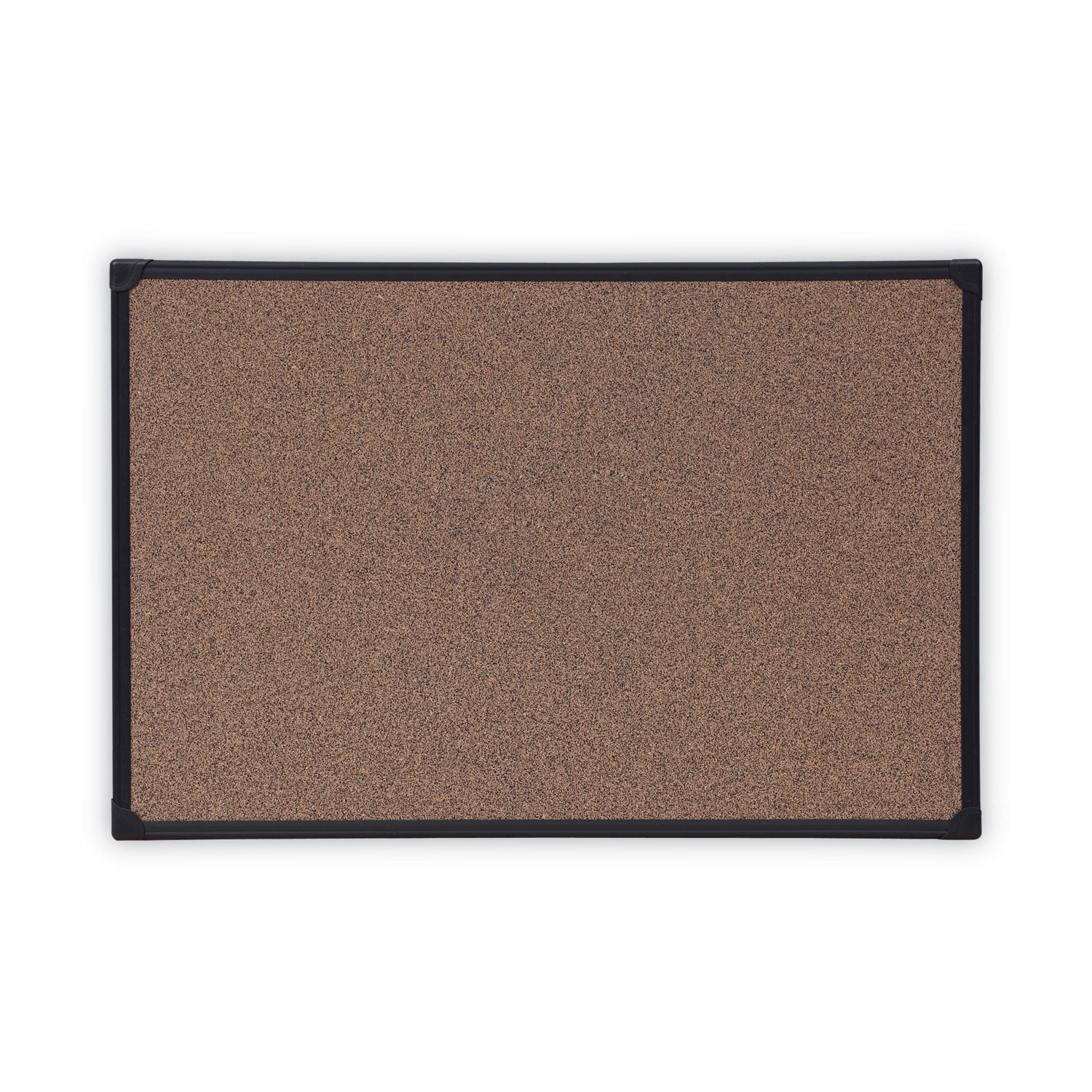 Universal Tech Cork Board, 36 x 24, Brown Surface, Black Plastic Frame (43022)