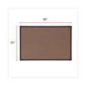 Universal Tech Cork Board, 36 x 24, Brown Surface, Black Plastic Frame (43022)