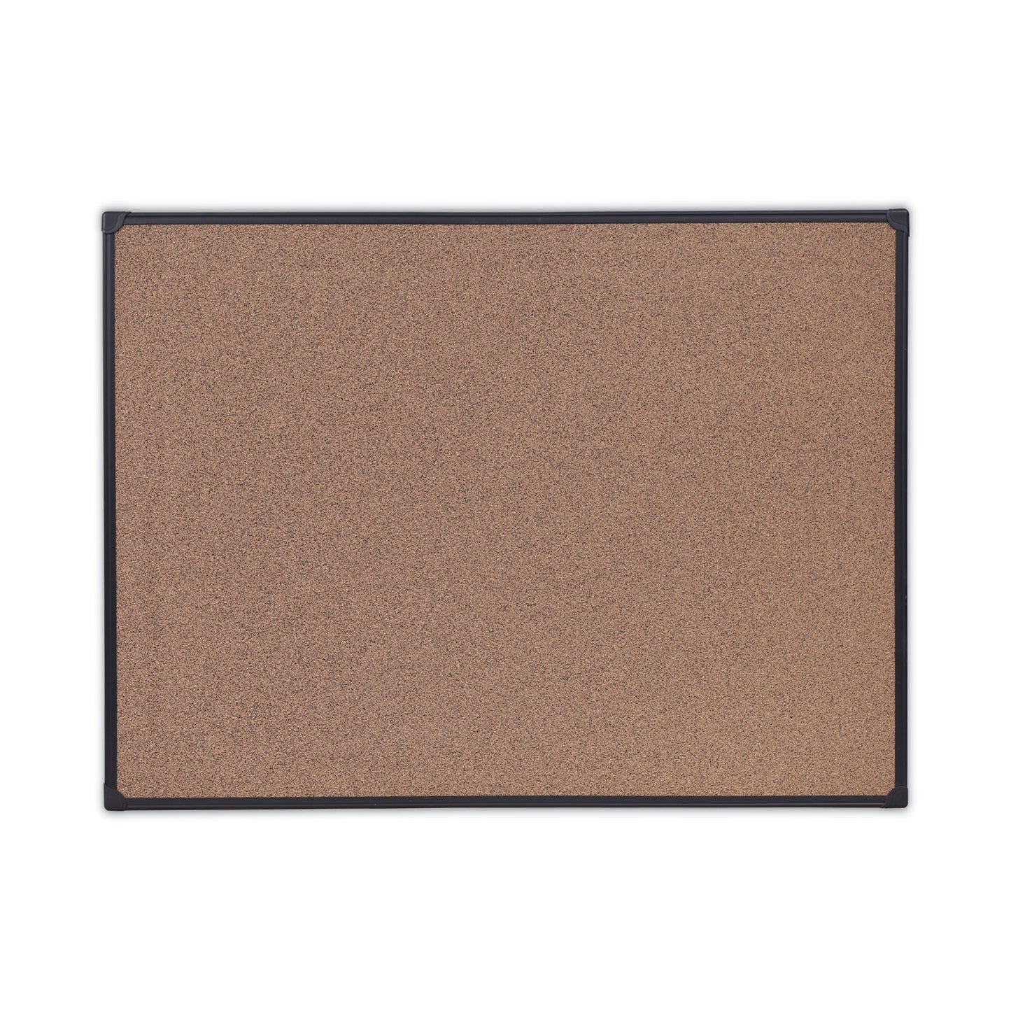 Universal Tech Cork Board, 48 x 36, Brown Surface, Black Aluminum Frame (43023)