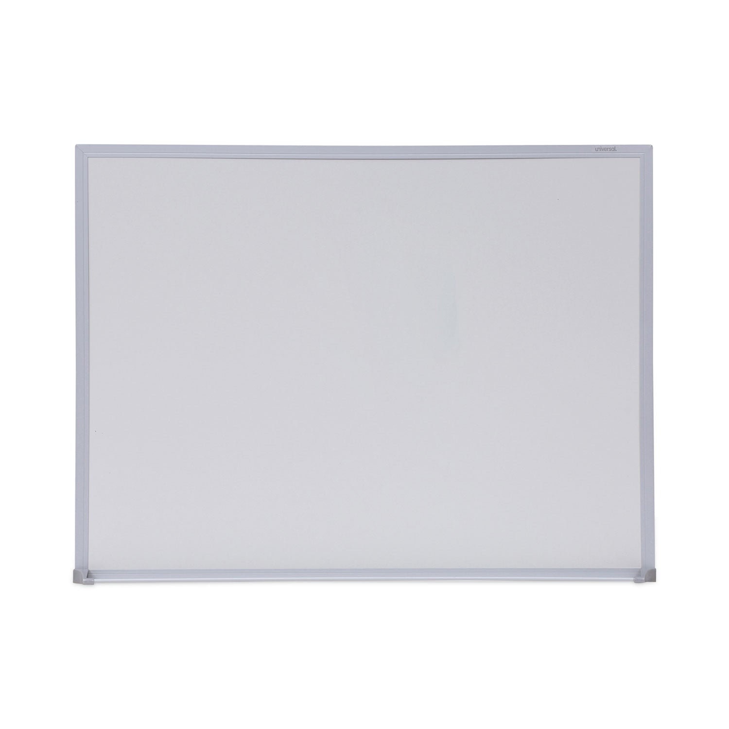 Universal Melamine Dry Erase Board with Aluminum Frame, 24 x 18, White Surface, Anodized Aluminum Frame (43622)