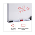 Universal Melamine Dry Erase Board with Aluminum Frame, 24 x 18, White Surface, Anodized Aluminum Frame (43622)