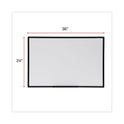 Universal Design Series Deluxe Dry Erase Board, 36 x 24, White Surface, Black Anodized Aluminum Frame (43628)