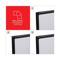 Universal Design Series Deluxe Dry Erase Board, 36 x 24, White Surface, Black Anodized Aluminum Frame (43628)