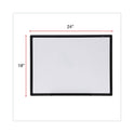 Universal Design Series Deluxe Dry Erase Board, 24 x 18, White Surface, Black Anodized Aluminum Frame (43630)