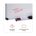 Universal Modern Melamine Dry Erase Board with Aluminum Frame, 36 x 24, White Surface (43723)