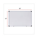 Universal Modern Melamine Dry Erase Board with Aluminum Frame, 36 x 24, White Surface (43723)