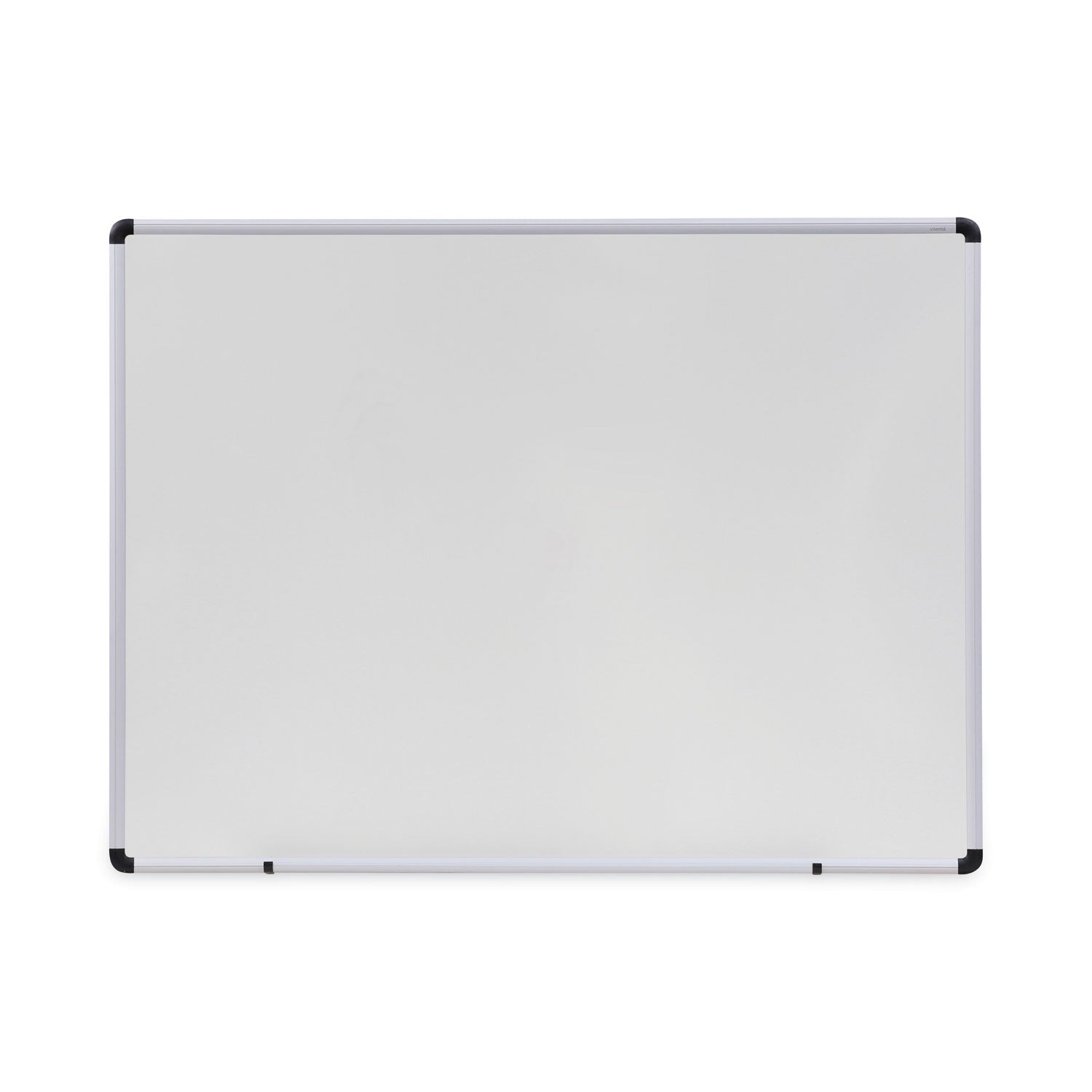 Universal Modern Melamine Dry Erase Board with Aluminum Frame, 48 x 36, White Surface (43724)