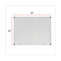 Universal Modern Melamine Dry Erase Board with Aluminum Frame, 48 x 36, White Surface (43724)