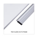 Universal Magnetic Steel Dry Erase Marker Board, 24 x 18, White Surface, Aluminum/Plastic Frame (43732)