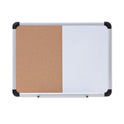 Universal Cork/Dry Erase Board, Melamine, 24 x 18, Tan/White Surface, Gray/Black Aluminum/Plastic Frame (43742)