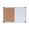 Universal Cork/Dry Erase Board, Melamine, 36 x 24, Tan/White Surface, Gray/Black Aluminum/Plastic Frame (43743)