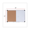 Universal Cork/Dry Erase Board, Melamine, 36 x 24, Tan/White Surface, Gray/Black Aluminum/Plastic Frame (43743)