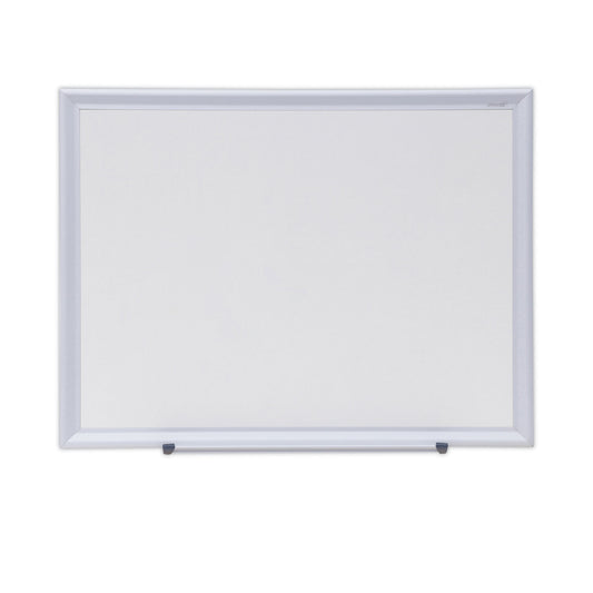 Universal Deluxe Melamine Dry Erase Board, 24 x 18, Melamine White Surface, Silver Aluminum Frame (44618)