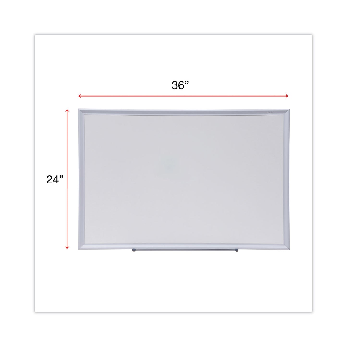 Universal Deluxe Melamine Dry Erase Board, 36 x 24, Melamine White Surface, Silver Aluminum Frame (44624)