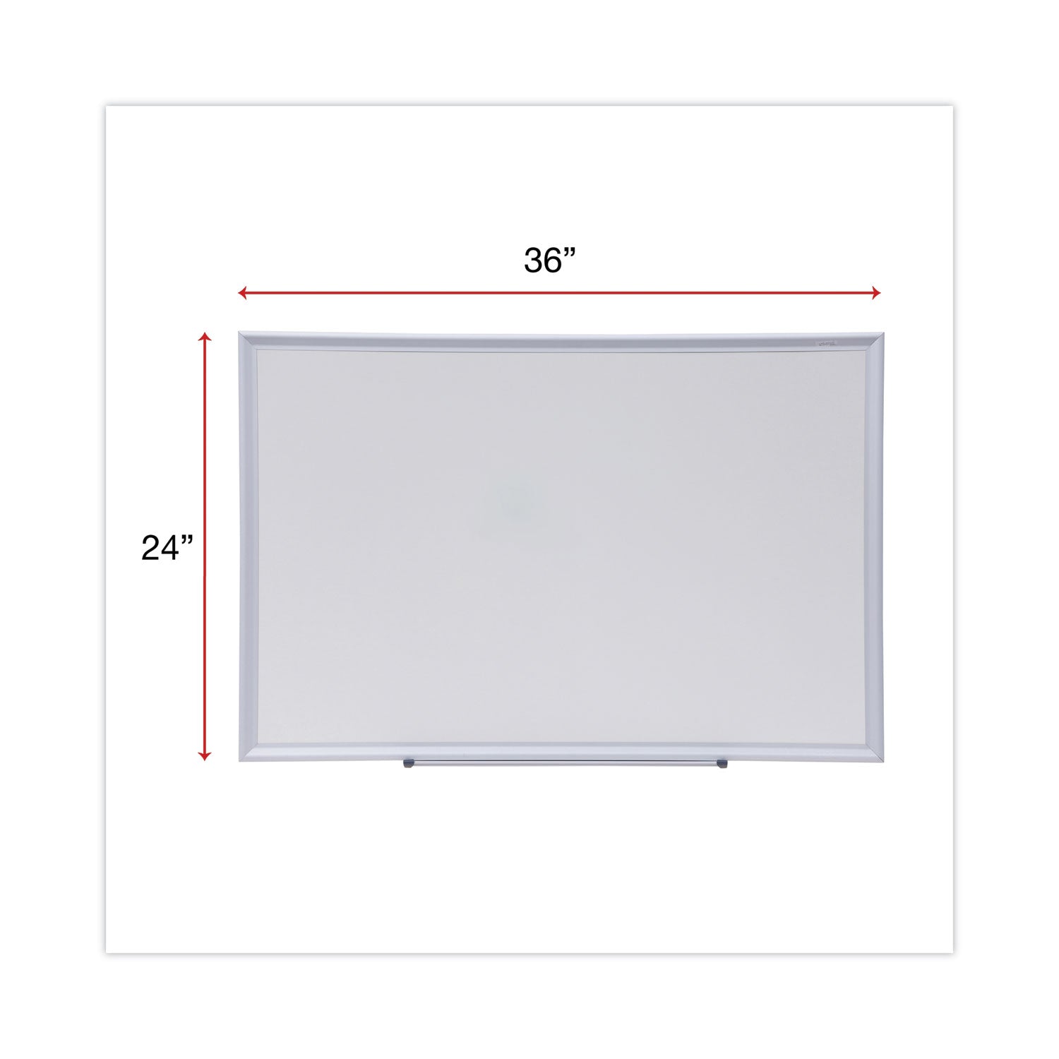 Universal Deluxe Melamine Dry Erase Board, 36 x 24, Melamine White Surface, Silver Aluminum Frame (44624)