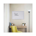 Universal Deluxe Melamine Dry Erase Board, 36 x 24, Melamine White Surface, Silver Aluminum Frame (44624)