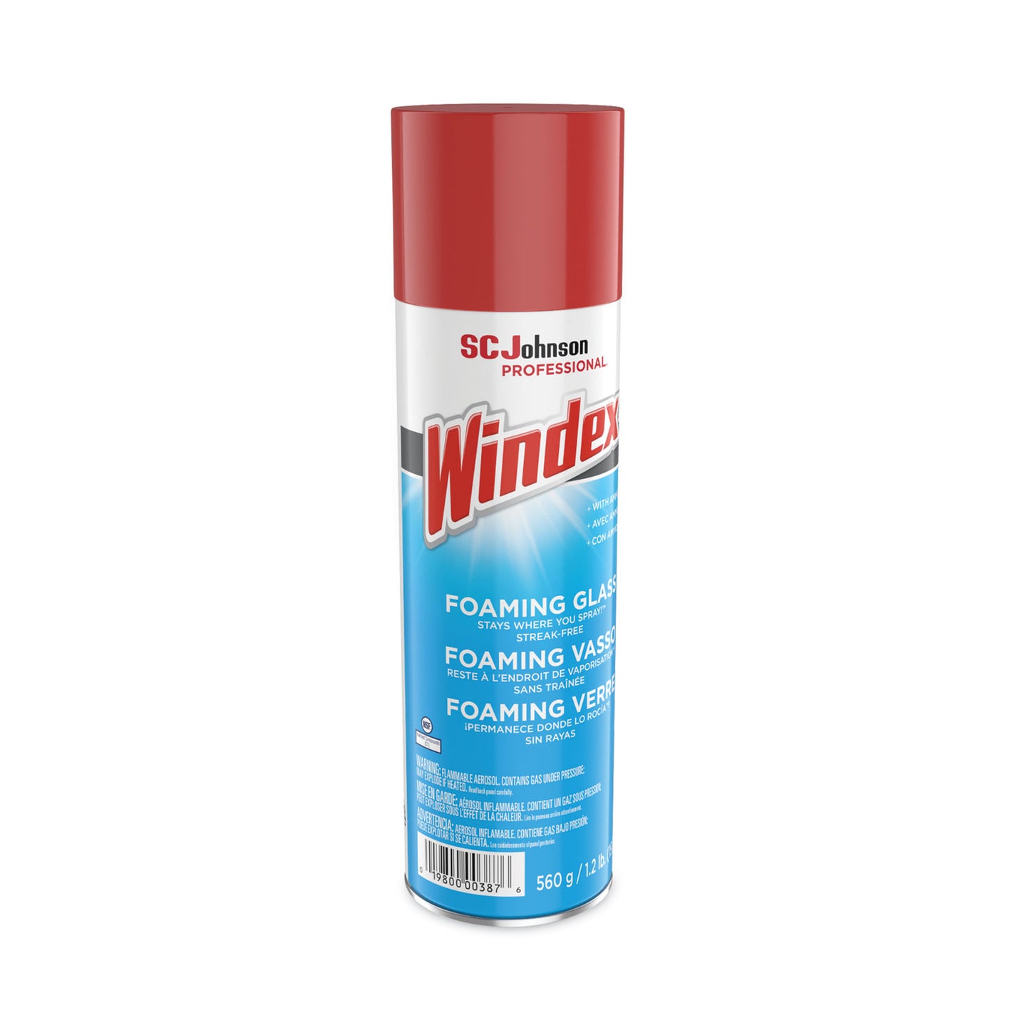 Windex Foaming Glass Cleaner, Fresh, 20 oz Aerosol Spray (333813EA)