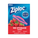 Ziploc Seal Top Bags, Quart, 7.44" x 7", Clear, 100/Box (316962)