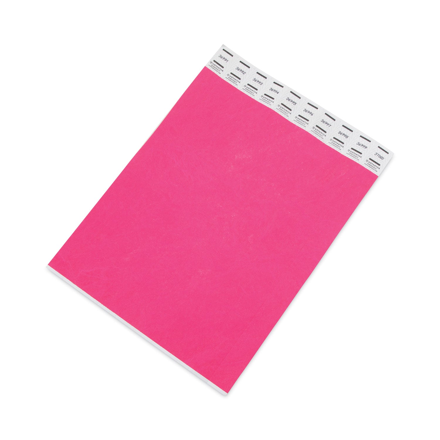 Advantus Crowd Management Wristbands, Sequentially Numbered, 9.75" x 0.75", Neon Pink, 500/Pack (91121)