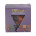 GEM Plastic Paper Clips, Medium, Smooth, Assorted Colors, 500/Box (PC0300)