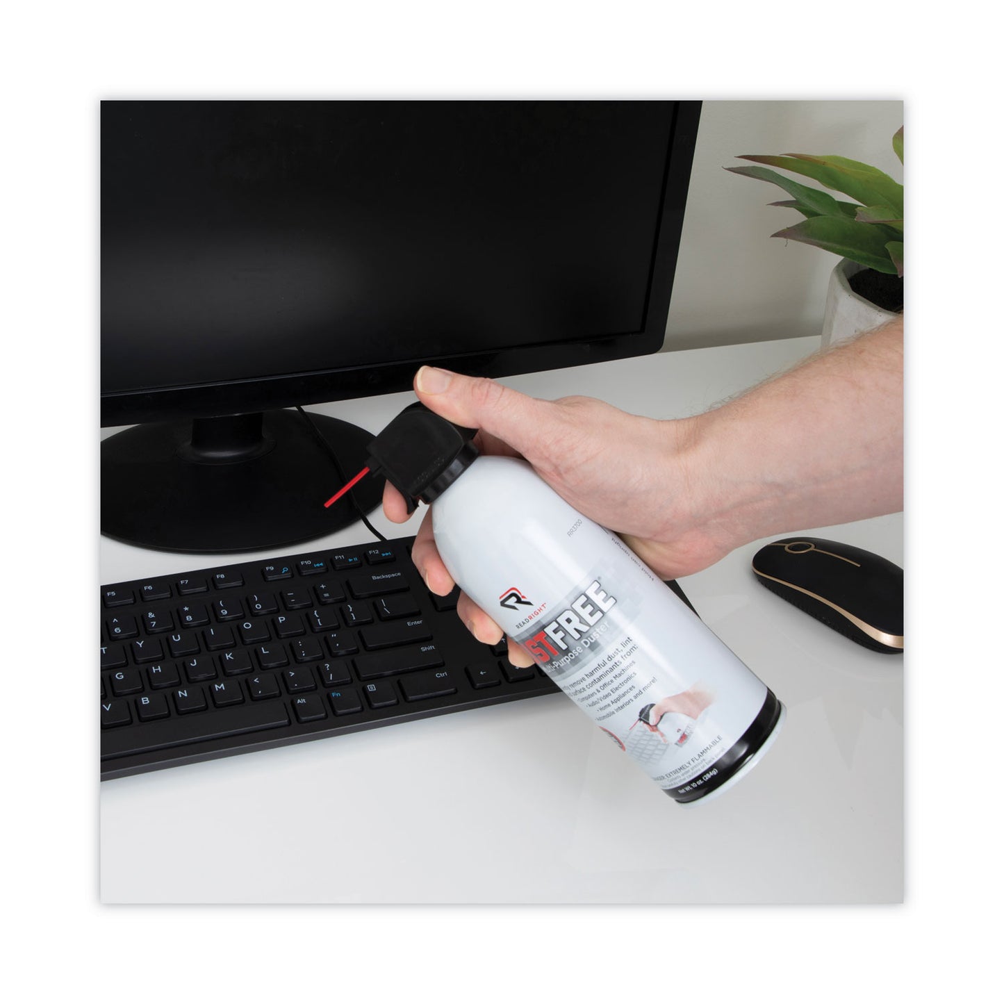 Read Right DustFree Multipurpose Duster, 10 oz Can, 2/Pack (RR3722)