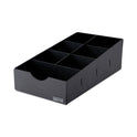 Vertiflex Condiment Caddy, 7 Compartments, 8.75 x 16 x 5.25, Black (VFCC169)