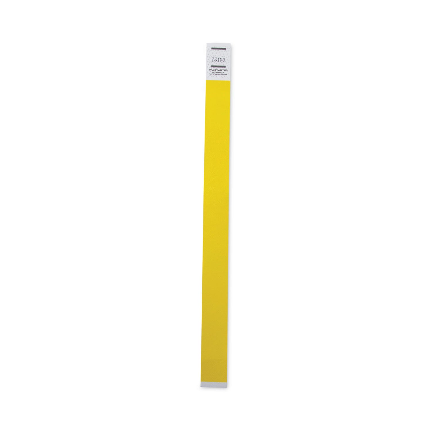 Advantus Crowd Management Wristbands, Sequentially Numbered, 10" x 0.75", Yellow, 100/Pack (75444)