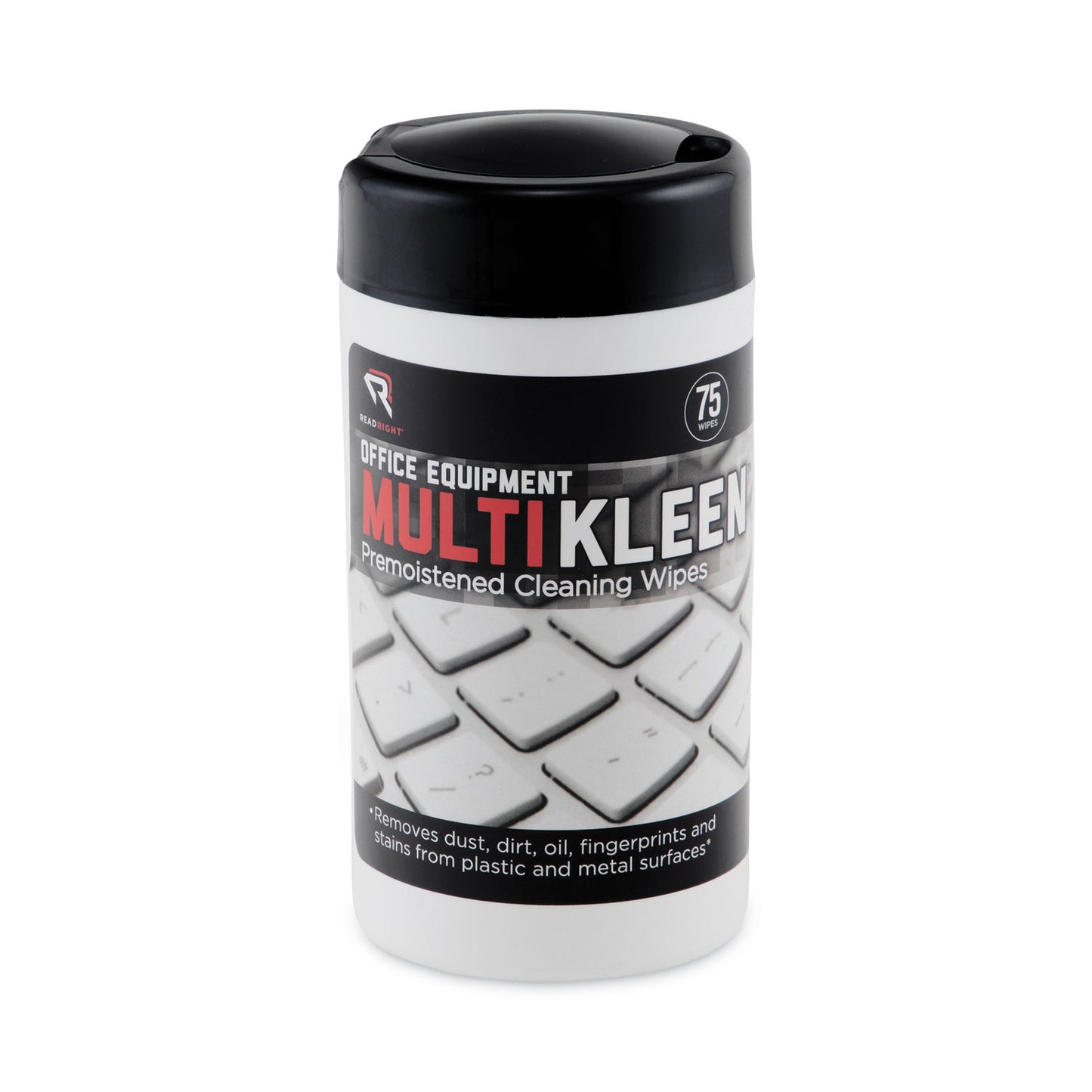 Read Right Office Equipment MultiKleen Wet Wipes, Cloth, 5.44 x 6.38, 75/Tub (RR1407)