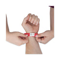 Advantus Crowd Management Wristbands, Sequentially Numbered, 10" x 0.75", Red, 100/Pack (75441)