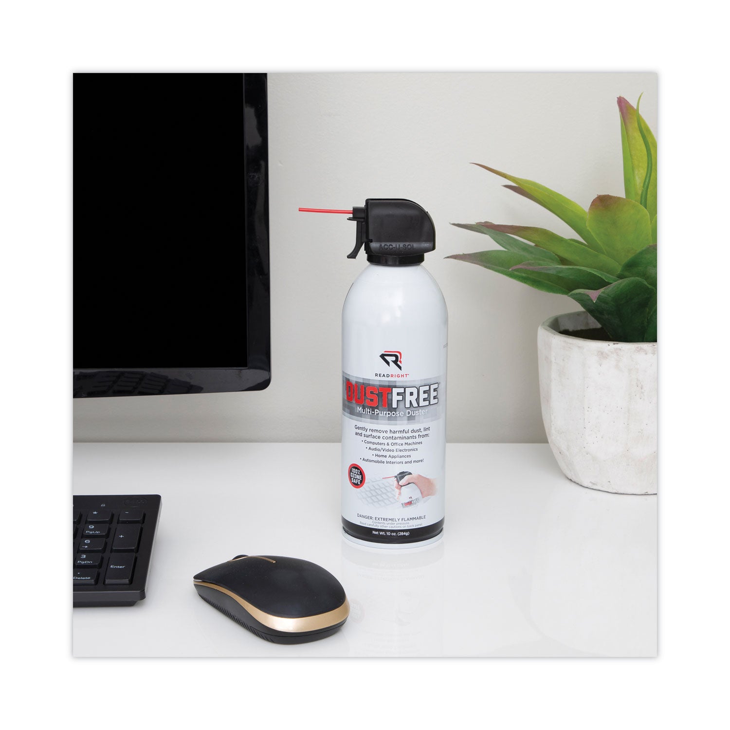 Read Right DustFree Multipurpose Duster, 10 oz Can, 2/Pack (RR3722)