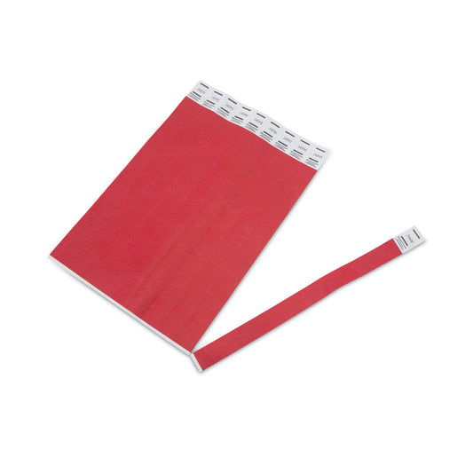 Advantus Crowd Management Wristbands, Sequentially Numbered, 9.75" x 0.75", Red, 500/Pack (75510)