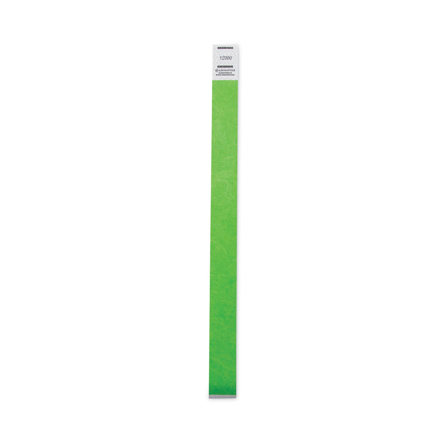 Advantus Crowd Management Wristbands, Sequentially Numbered, 9.75" x 0.75", Neon Green, 500/Pack (91122)