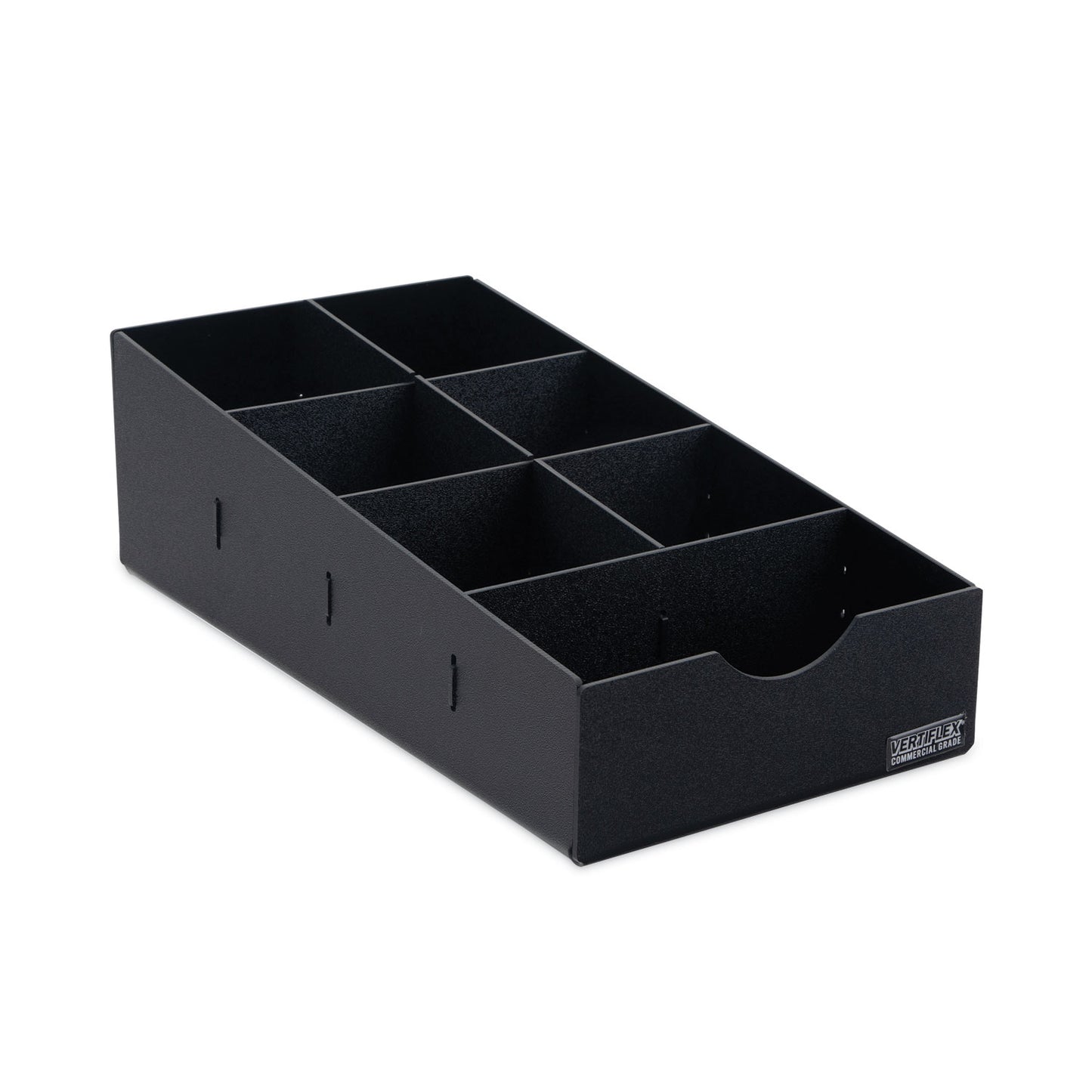 Vertiflex Condiment Caddy, 7 Compartments, 8.75 x 16 x 5.25, Black (VFCC169)