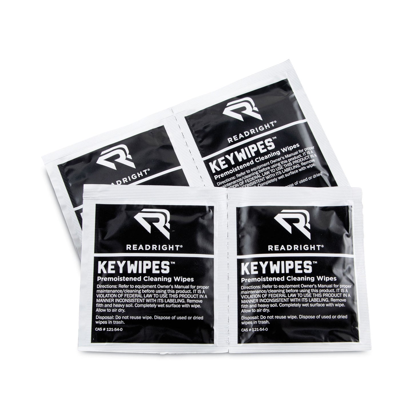 Read Right KeyWipes Keyboard Wet Wipes, 6.88 x 5, Unscented, 18/Box (RR1233)