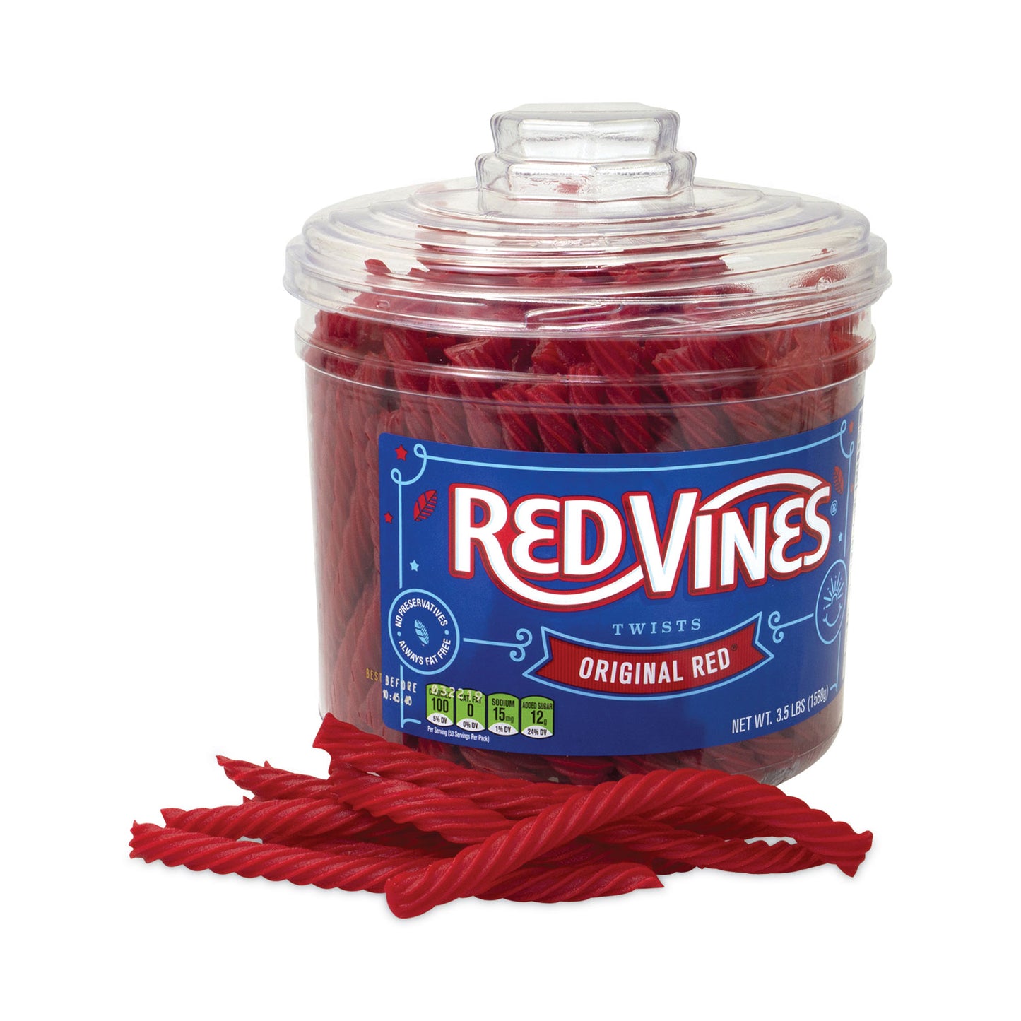 Red Vines Original Red Twists, 3.5 lb Tub (20906016)