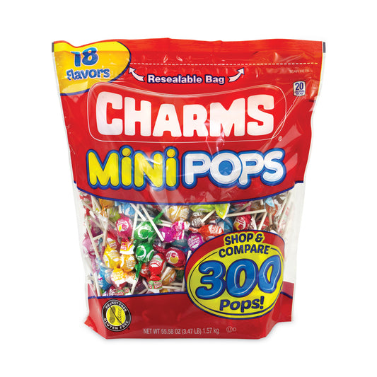 Charms Mini Pops, 3.74 lb Bag, Assorted Flavors, 300/Bag (20902010)