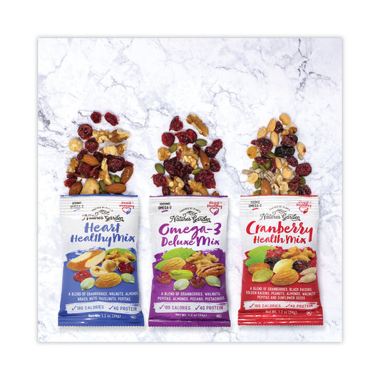 Nature's Garden Healthy Trail Mix Snack Packs, 1.2 oz Pouch, 50 Pouches/Carton (29400009)