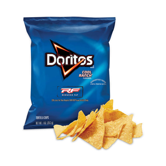 Doritos Reduced Fat Cool Ranch Tortilla Chips, 1 oz Bag, 72 Bags/Carton (29500056)