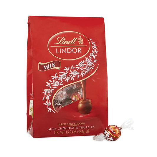 Lindt Lindor Milk Chocolate Truffles, 3.5 oz Bag, 3 Bags (30100005)