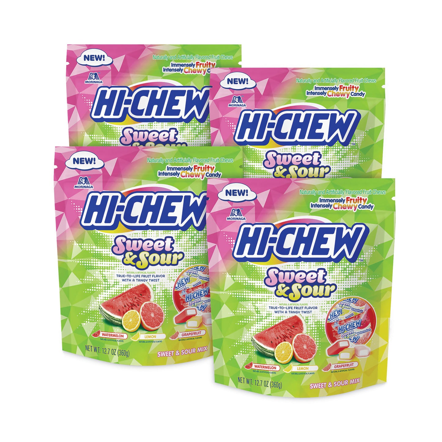 Hi-Chew Fruit Chews, Sweet and Sour, 12.7 oz, 3/Pack (20902640)