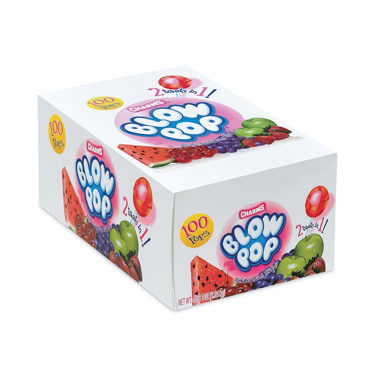 Charms Blow Pops, Assorted Flavors, 0.64 oz, 100/Carton (20900016)