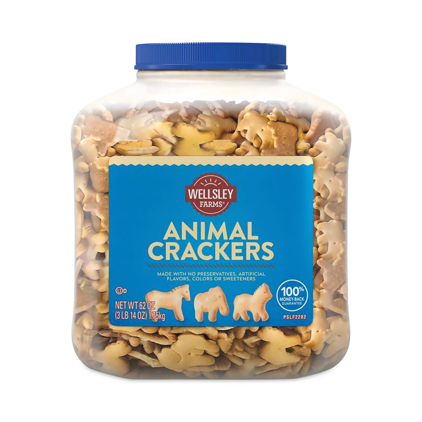 Wellsley Farms Animal Crackers, 62 oz Tub (22000464)