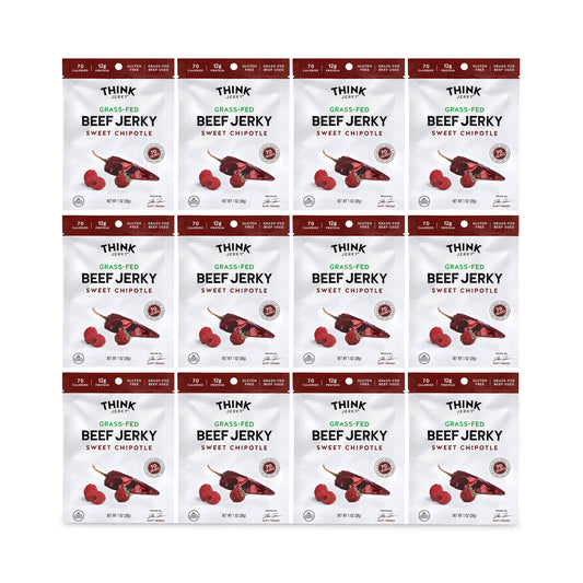 Think Jerky Sweet Chipotle Beef Jerky, 1 oz Pouch, 12/Pack (22000985)