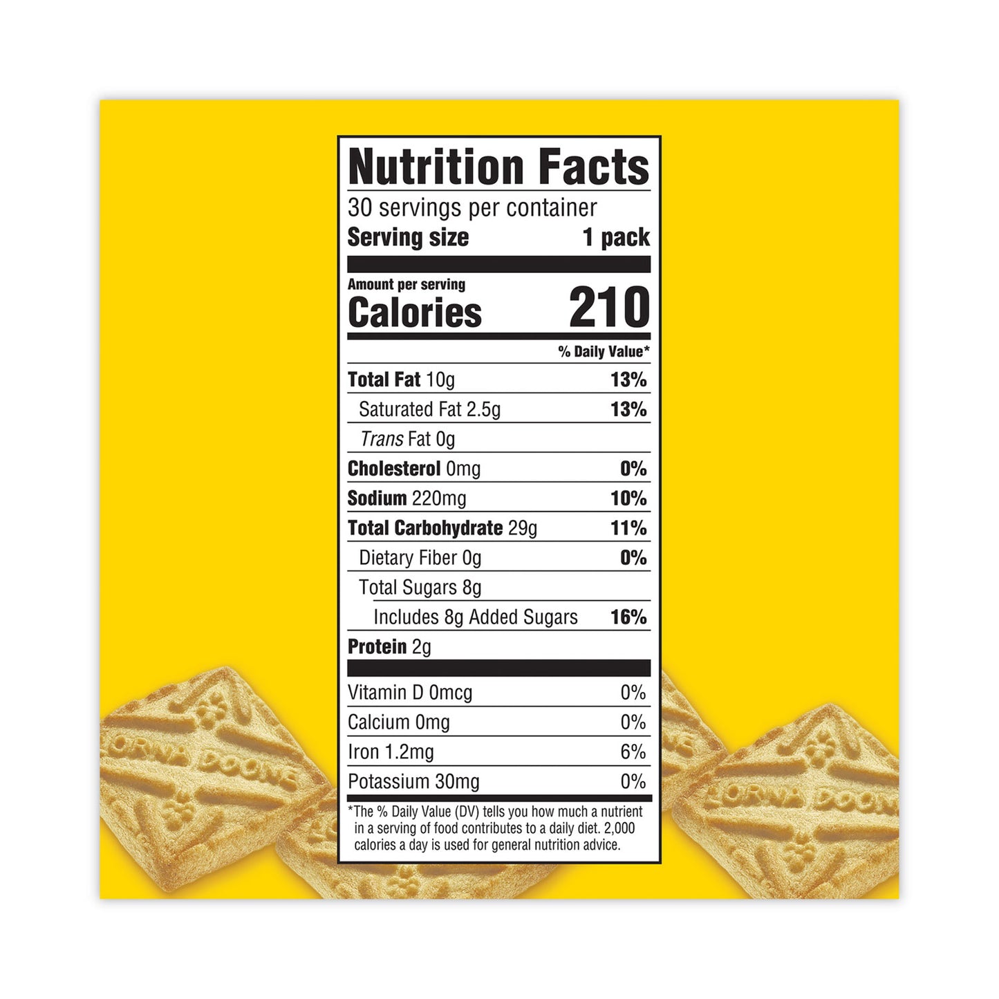 Nabisco Lorna Doone Shortbread Cookies, 1.5 oz Packet, 30 Packets/Carton (22001042)