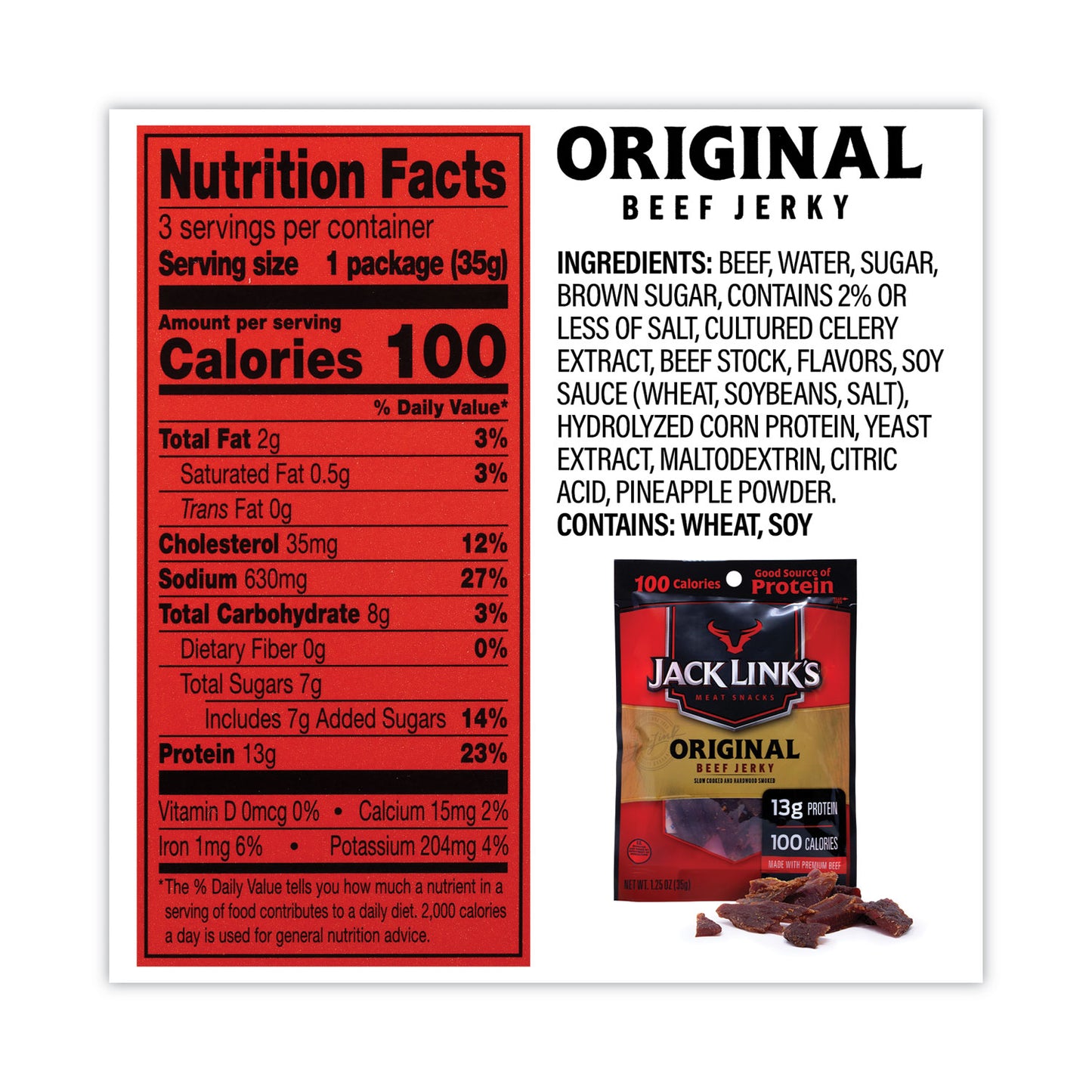 Jack Links Beef Jerky Variety Pack, 1.5 oz, 9/Carton (22000411)