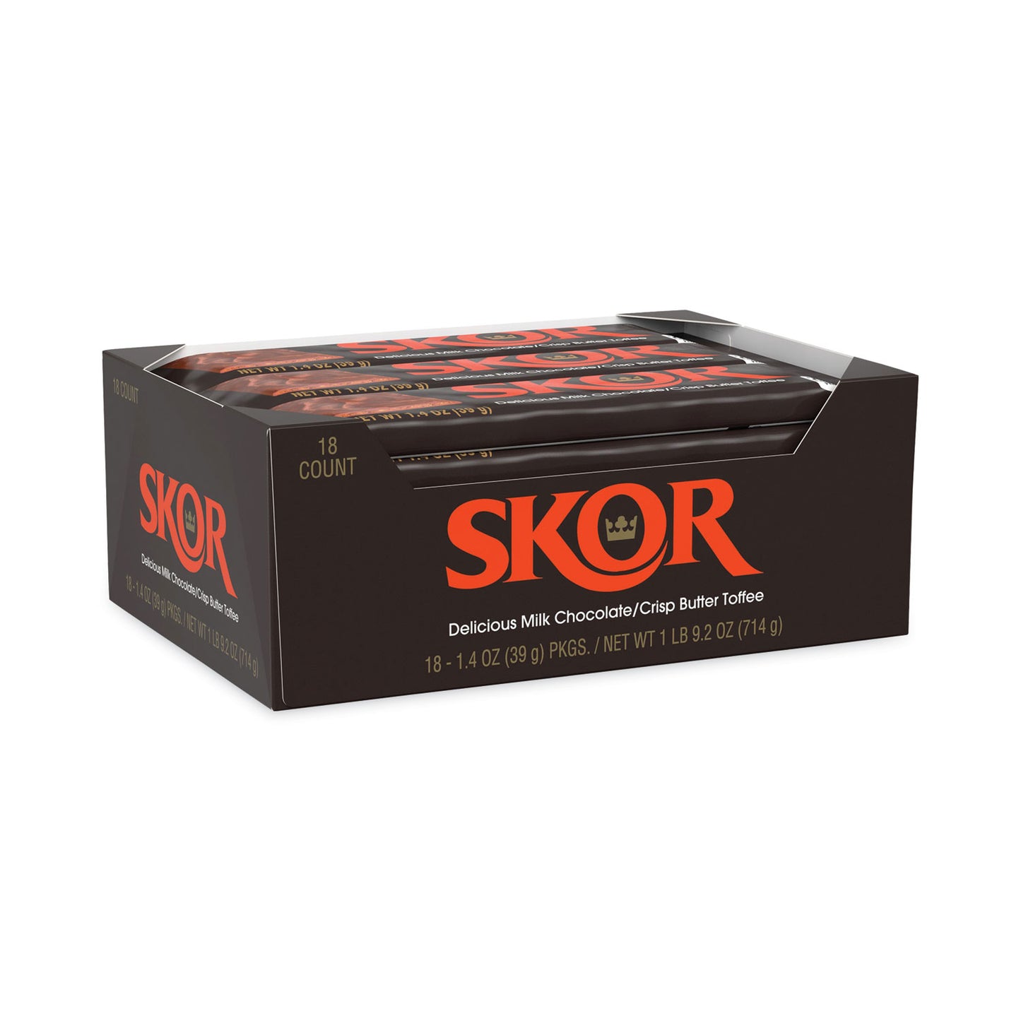 SKOR Candy Bar, 1.4 oz Bar, 18/Carton (20902450)